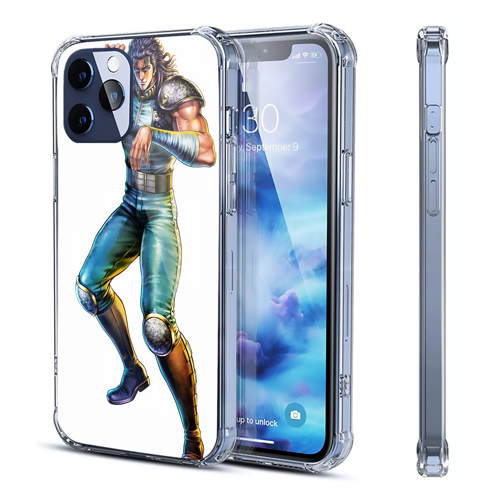 （画像用） 北斗の拳 Fist of the North Star 【iPhone 12シリーズ対応】透明スマホケース（クリアソフトケース）